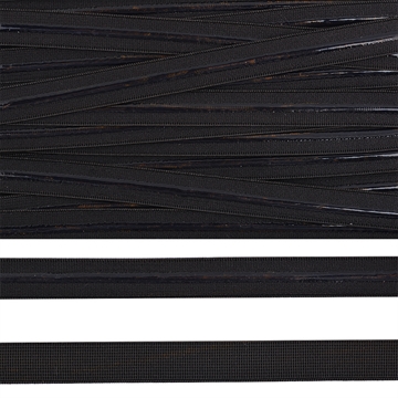 Резинка 10 мм черная бельевая (с силиконом)
