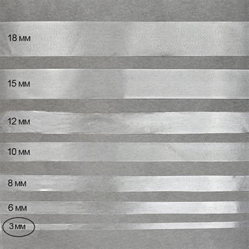 Лента (резинка) силиконовая матовая шир. 3мм толщ. 0,12мм