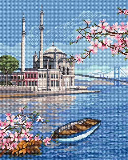 Кристальная (алмазная) мозаика "Стамбул в цветах весны" - фото 10205