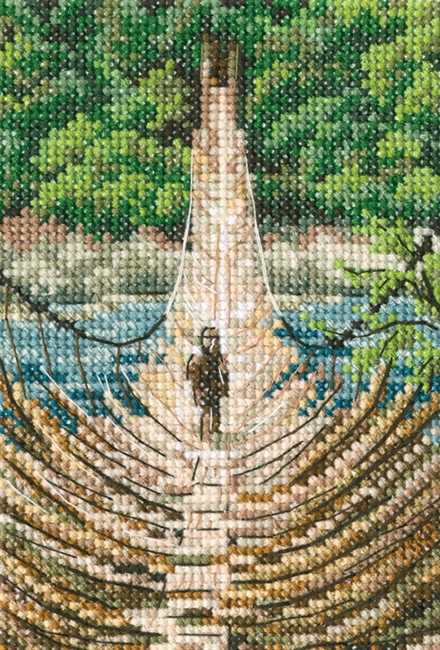 Набор для вышивания РТО "Подвесной бамбуковый мост на реке Сианг" - фото 11742