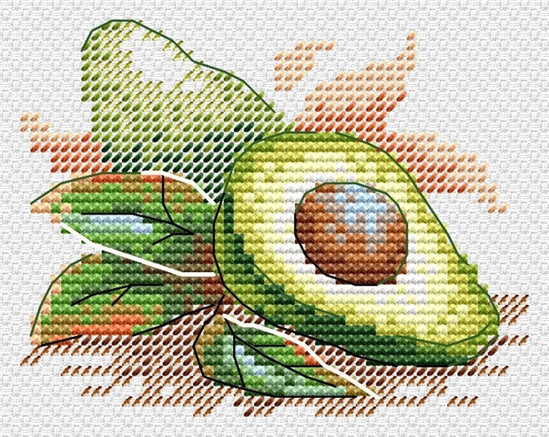 Набор для вышивки крестом  Спелое авокадо - фото 12415