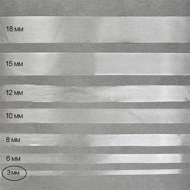 Лента (резинка) силиконовая матовая шир. 3мм толщ. 0,12мм - фото 7417