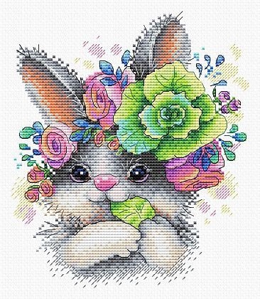 Набор для вышивки крестом Очаровательный кролик - фото 7557