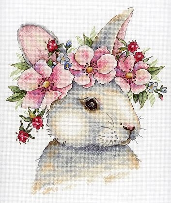 Кролик в цветах - фото 7589