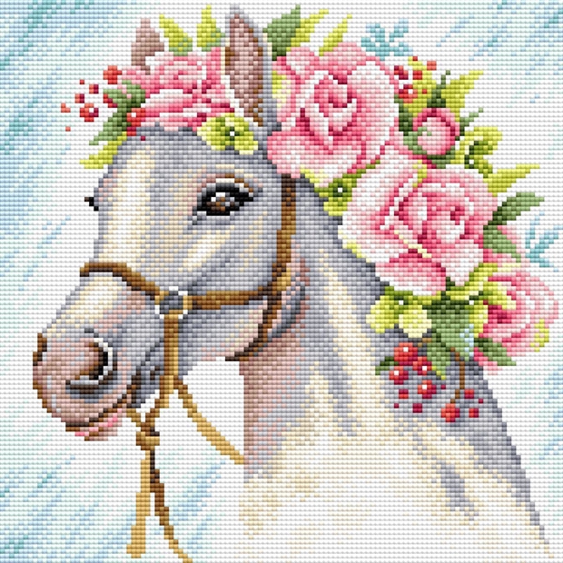 Набор алмазной мозаики Лошадь. Стразы - фото 9901