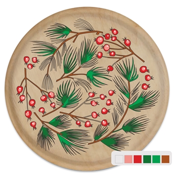 Набор для раскрашивания декоративной тарелочки "Лесные узоры"