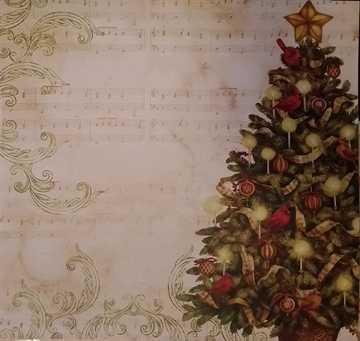 Лист бумаги для скрапбукинга K & Company Christmas Tree