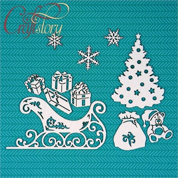 Чипборд Новогодние сани CraftStiry-516013