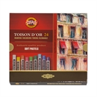 Пастель художественная Toison d'or мягкая   24 цв. круглая в картонной коробке - фото 10138
