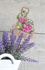 Набор для вышивки крестом на деревянной основе Цветочная Пасха - фото 12202