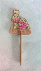 Набор для вышивки крестом на деревянной основе Цветочная Пасха - фото 12203