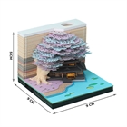 Блок бумажный для записей в виде 3D-заметок с подсветкой 215 л. "Домик в сказочной чаще" BBZ-02 - фото 12731