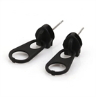 Серьги-пуссеты BelyonaStudio "Бегунок", цинковый сплав, черные BIZHU-B0104563